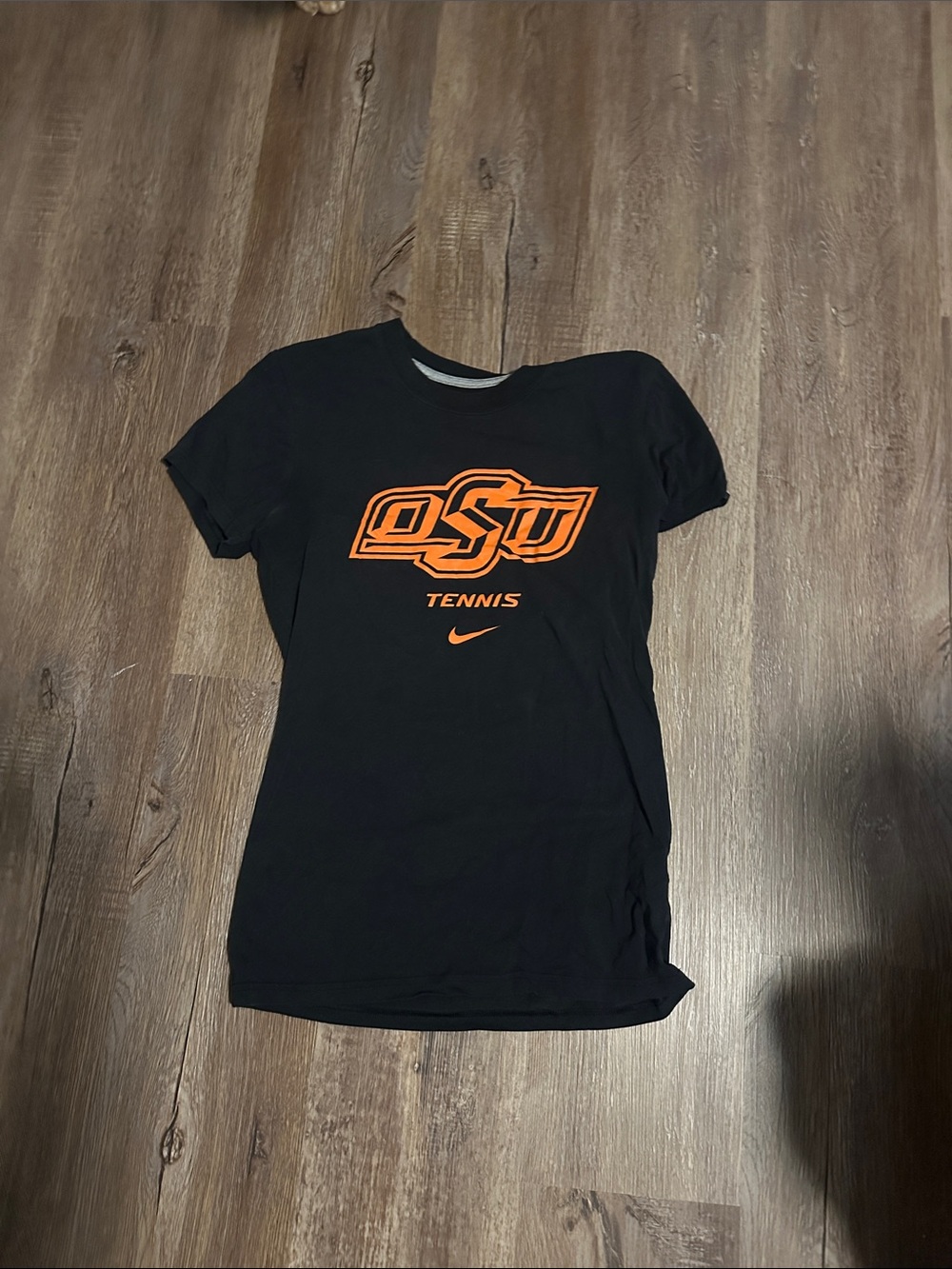 Nike Black Tee with Orange OSU Tennis Logo